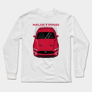 Mustang GT 2018 to 2019 - Ruby Red Long Sleeve T-Shirt